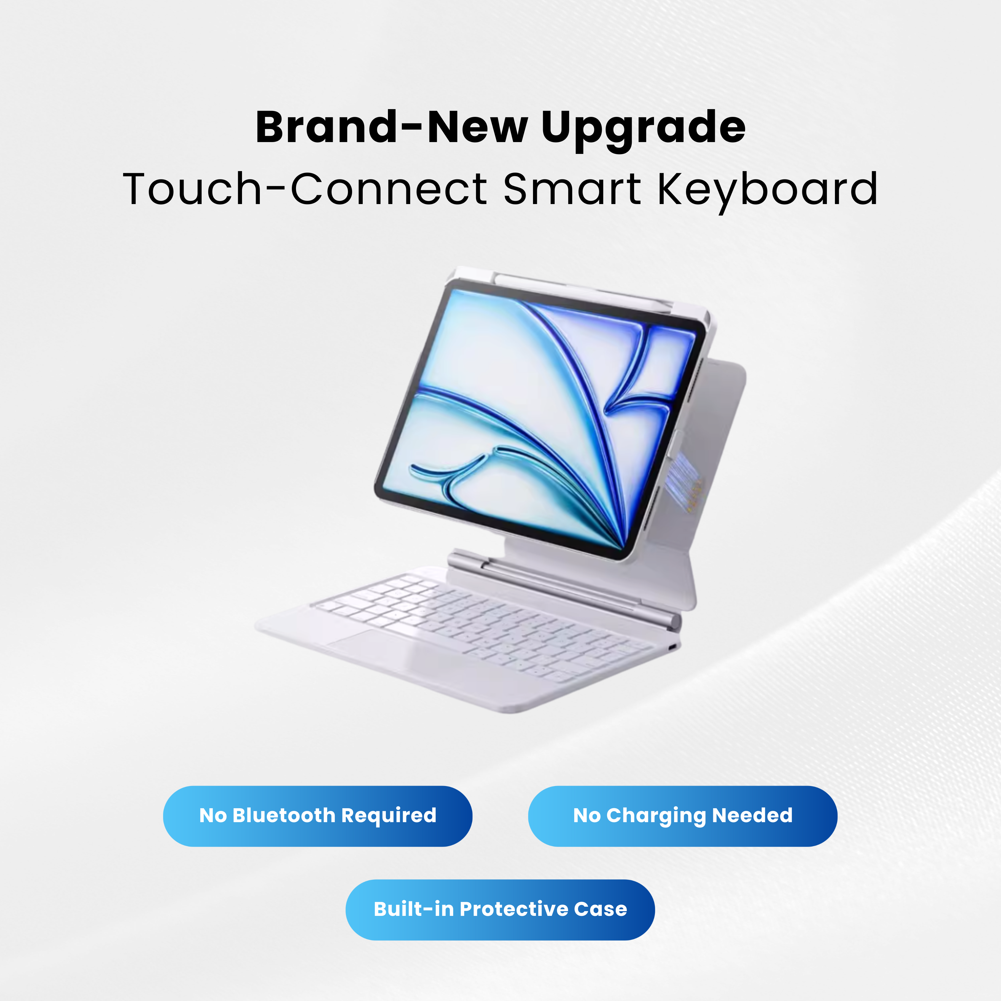 Solus Touch-Connect iPad Keyboard Case (No Bluetooth Required)