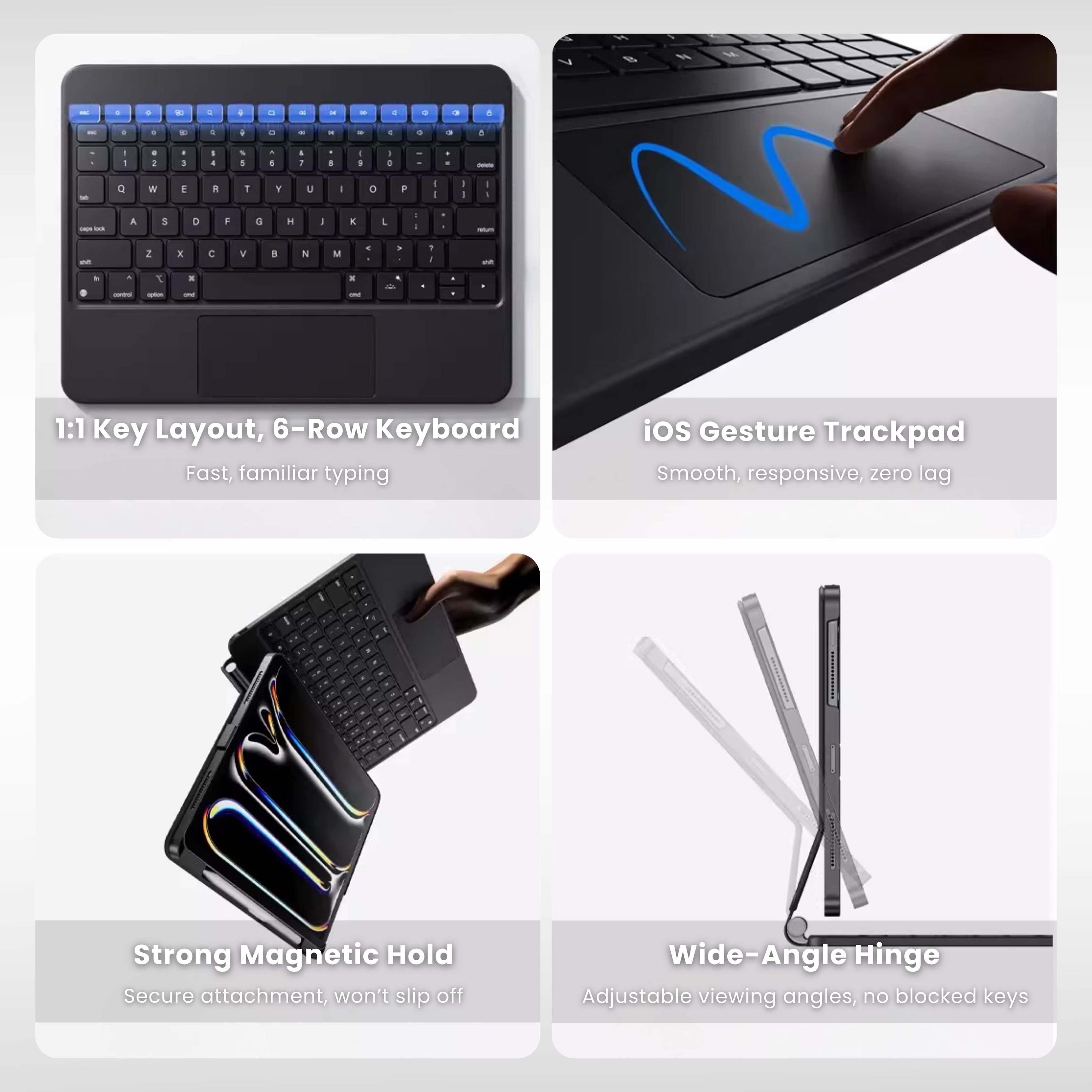 Solus Touch-Connect iPad Keyboard Case (No Bluetooth Required)