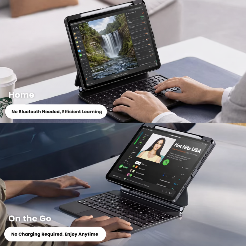 Solus Touch-Connect iPad Keyboard Case (No Bluetooth Required)
